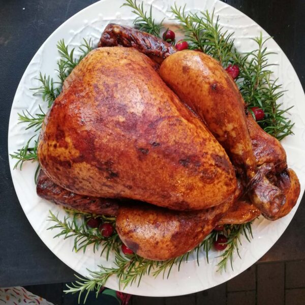Christmas Turkey Styled On A Plate